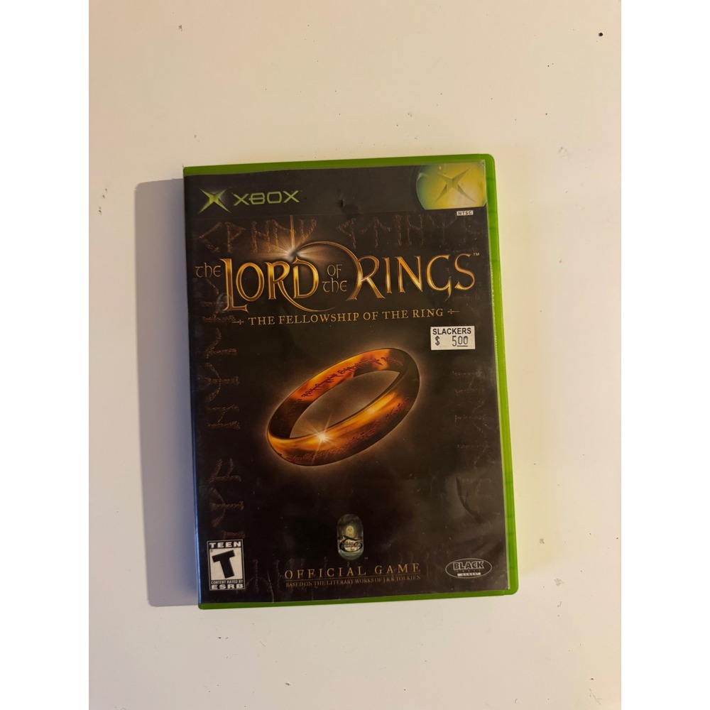 Lord of the Rings The Fellowship of the Ring Xbox Original Game CIB Black Label